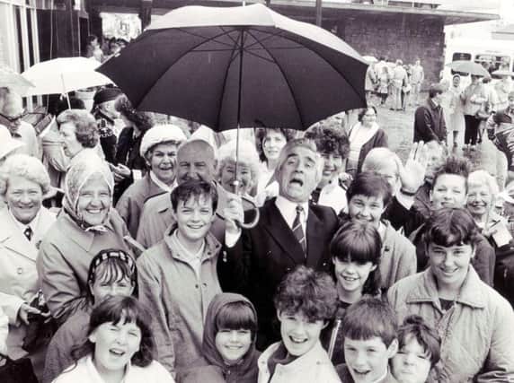 Johnny Beattie at the 1987 summer fete organised by the Friends of Victoria & Whyteman's Brae Hospitals.