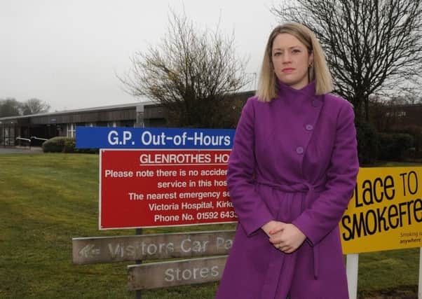 Glenothes MSP Jenny Gilruth is among those calling for the Out-Of-Hours service to be reinstated. (Pic George McLuskie).