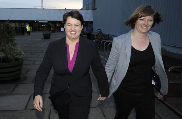 Ruth Davidson and her partner Jen Wilson. Pic by Neil Hanna