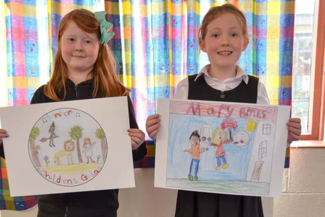 Kinghorn Children's Gala artwork winners Hannah Neilson and Poppy Wilson