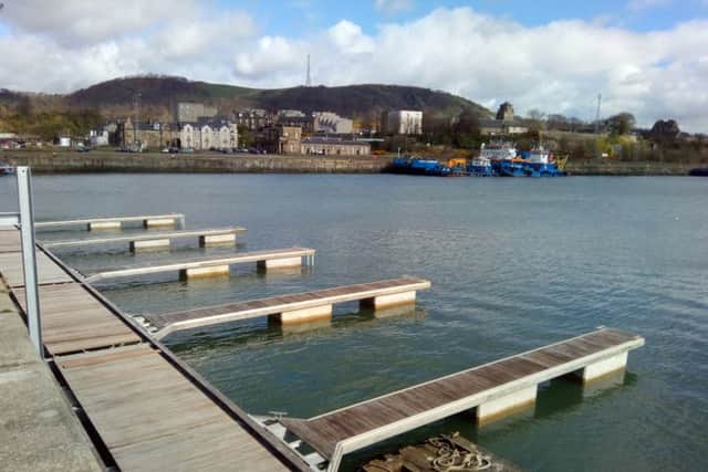 The newly installed pontoons will provide berthing for Burntisland Sailing Club members and visitors