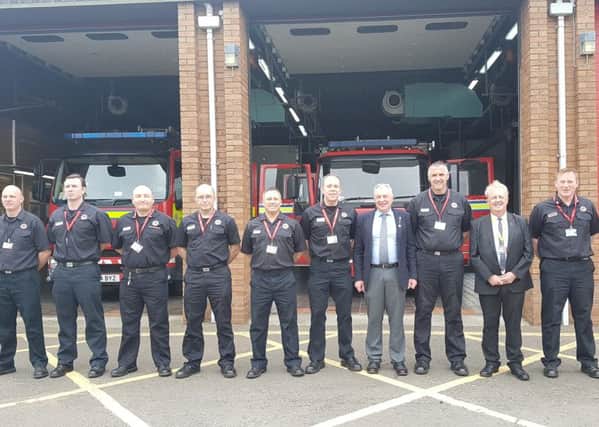 Staff at Methil Fire Station and councillors Ken Caldwell and John O'Brien marked Firefighters Memorial Day.