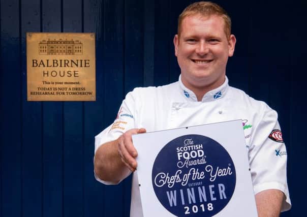 Robbie Penman, head chef at the Balbirnie House Hotel, has been named as Executive Chef of the Year.