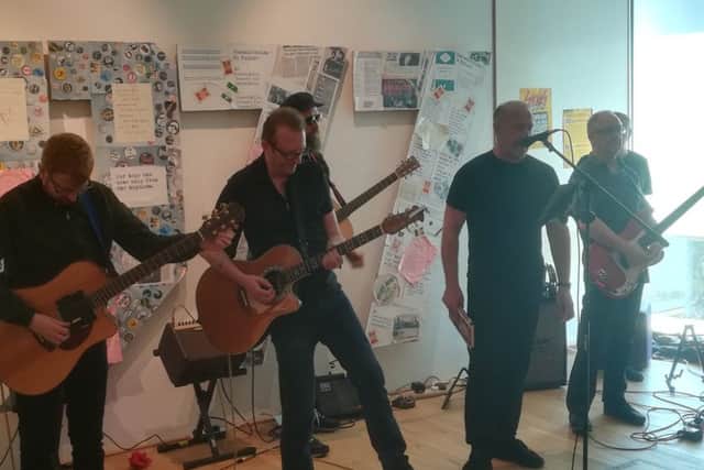 The Skids at an exhibition on their career at Dunfermline Carnegie Library & Galleries (Pic: Fife Free Press)