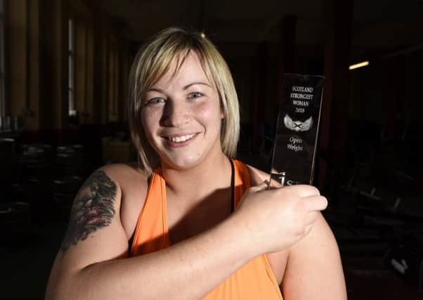 Apex Strength and Conditioning Gym, Coal Wynd Estate -
Dunnikier Road -  Kirkcaldy - Fife - 
 Danielle Ness  who won 1st in  her category at Scotland's Strongest Woman - 
credit- Fife Photo Agency
