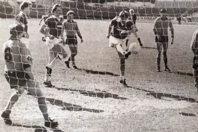 May 1984 - Jim Marshall scores the winner for Raith with an 83rd minute strike in a 2-1 victory at Meadowbank.
