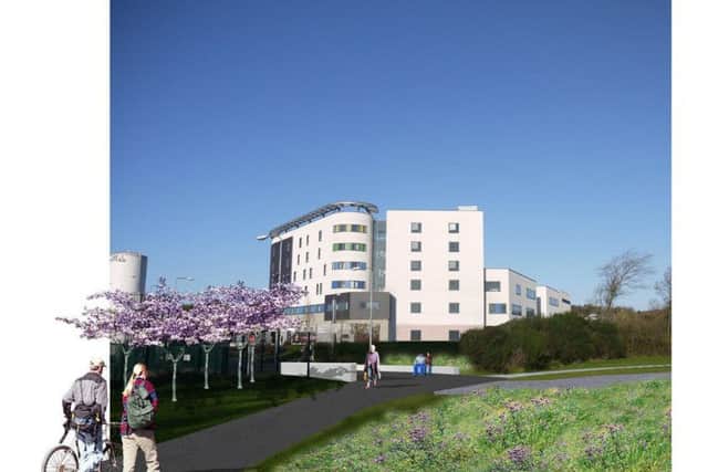 The new connection, between Victoria Hospital and Denfield Park re-opens a previous access route and creates a welcoming key entrance into the park. The new masterplan features an artist's impression of how it will look. Pic: UrbanPioneers.