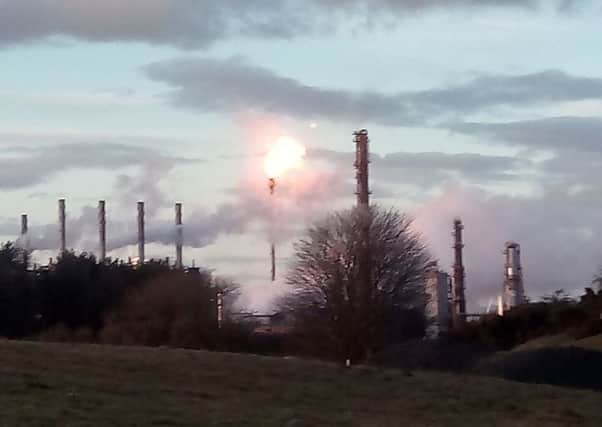 Flaring at Exxon Mobil in Fife, March 2018 (Pic: FFP)
