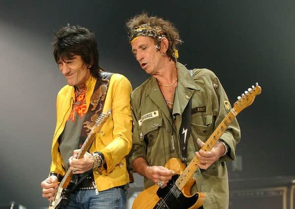 The Rolling Stones Ronnie wood and Keith Richards wow the crowd at The SECC in Glasgow as part of their 40 licks tour.  Photo Robert Perry The Scotsman