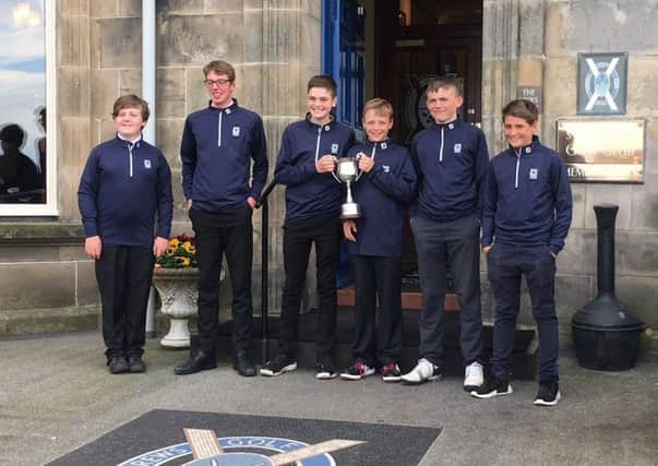 The St Andrews Golf Club Juniors pictured with the Martin Willie trophy.