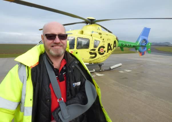 Jason Dale has said a special thank you to the air ambulance paramedics he owes his life to.
