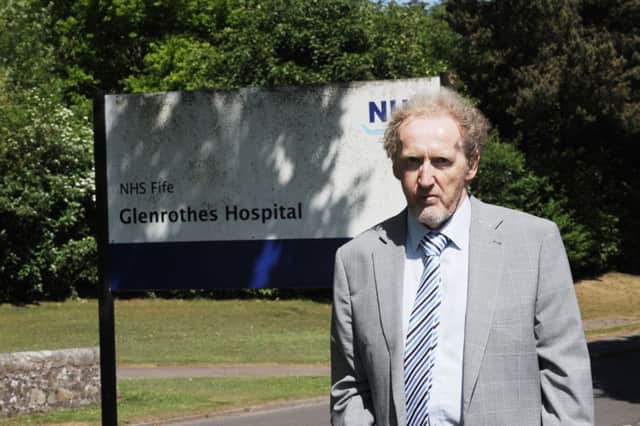 Former M.P. Lindsey Roy pictured at Glenrothes Hospital.