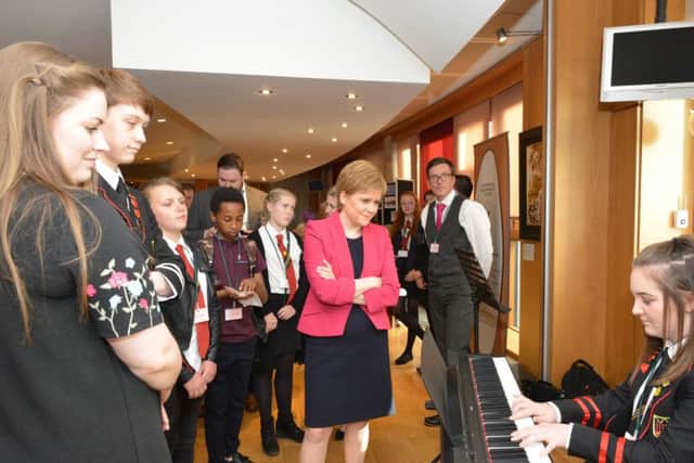 First Minister Nicola Sturgeon delivered a speech at the event. Pic: George Mcluskie.