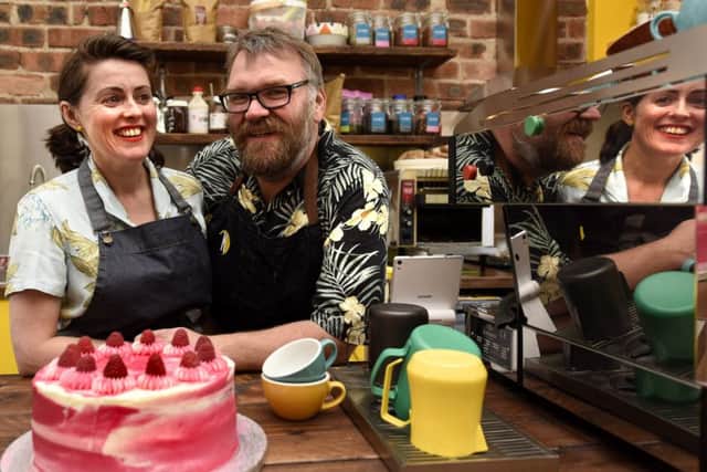 Owners Kirsty and Tony Strachan at Kangus Coffee House (Pics by Fife Photo Agency)