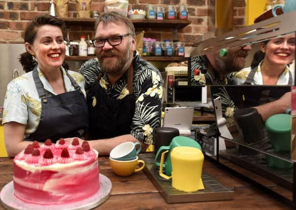 Owners Kirsty and Tony Strachan at Kangus Coffee House (Pics by Fife Photo Agency)