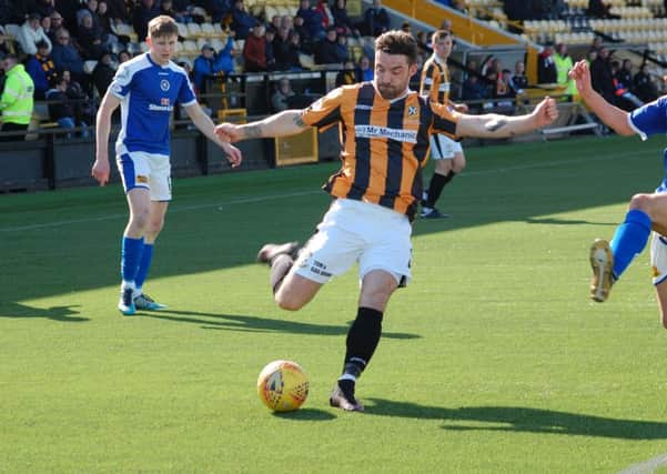 Chris Duggan in action for East Fife last season. Pic: Kenny Mackay