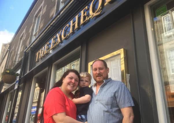 New  general manager of The Exchequer pub, Kirkcaldy - Dave Beveridge and his partner Lorna.