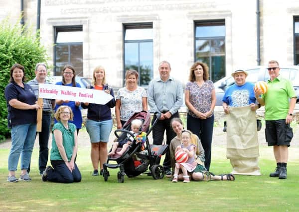 Representatives from some of the groups involved in Kirkcaldy's first walking festival. Pic credit: Fife Photo Agency.