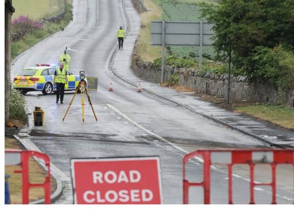 The Kirkcaldy to Kinghorn road has been closed after the fatal road accident this morning. Pic: George McLuskie.