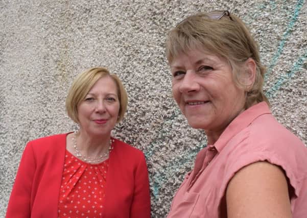 Lesley Laird, MP for Kirkcaldy & Cowdenbeath, at Kirkcaldy's Active Kids project to meet Liz Easton, project manager (right)