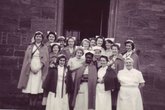 Nurses complete their three month training at Cameron Hospital Fife 1959.