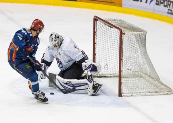 Mike Cazzola in action against Braehead Clan last season. Pic: Ian Coyle
