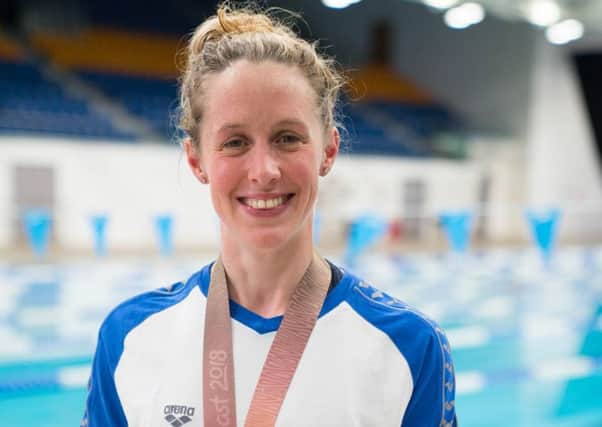 Double Commonwealth champion Hannah Miley delivers coaching sessions to youngsters at the Michael Woods sports and leisure centre
