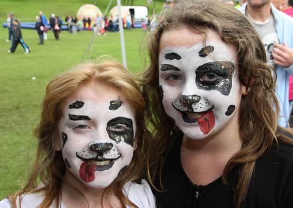 Templehall Gala. Face painted dalmations