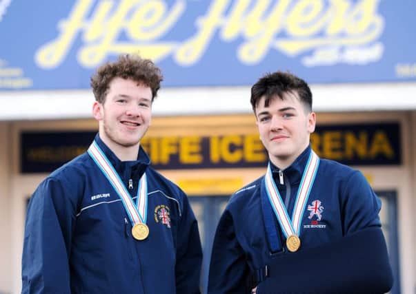 Reece Cochrane and Caly Robertson - gold medal winners with GB U18 (Pic: Fife Photo Agency)