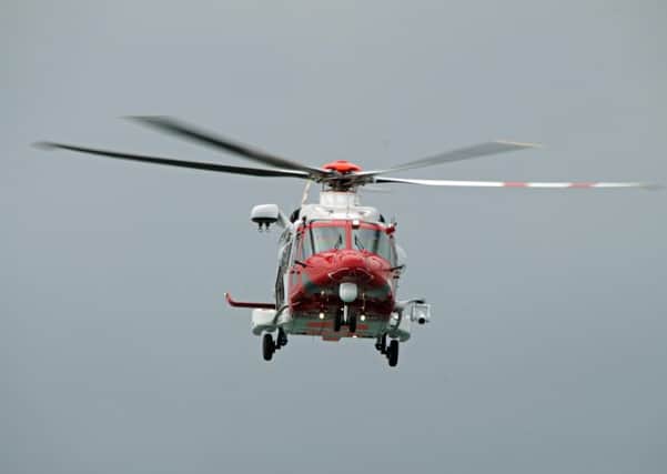 A man was taken to helicopter by a coastguard helicopter.