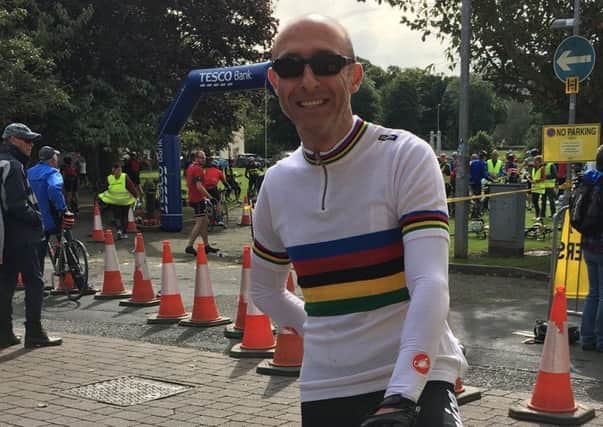 Dad-of-two from Kirkcaldy  Jean-Christophe Cronin is saddling up for a London to Brighton charity ride to raise funds for his kids school.