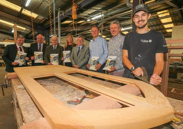 Launching Fife Business Week 2018 at Fife joinery business, TJ Ross