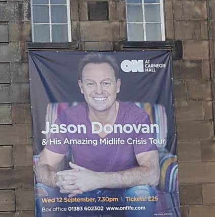 Jason Donovan was at the Carnegie Hall, Dunfermline last night (Wednesday) with his Amazing Midlife Crisis Tour.