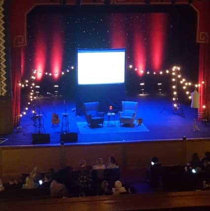 The stage was set for Jason Donovan at the Carnegie Hall, Dunfermline with his Amazing Midlife Crisis Tour.