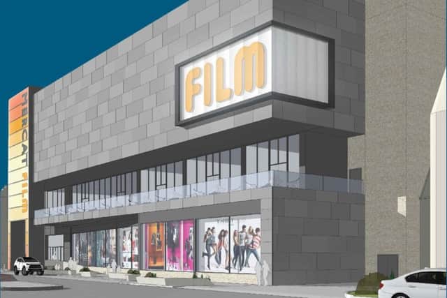 An artist's impression of how a cinema on the Prom would look.