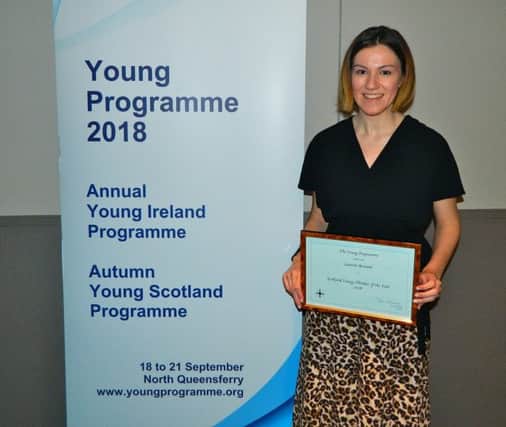 Lauren Bennet Fife Council employee winner of the Yopung Thinker of the Year 2018 award