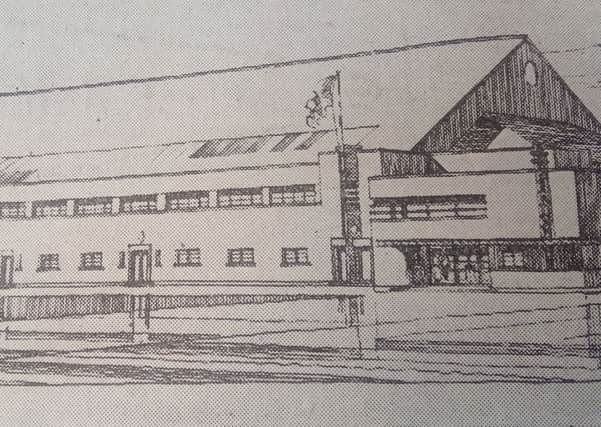 Original architect's drawing of Fife Ice Arena, Kirkcaldy, before its opening on October 1, 1938 (Pic: Fife Free Press)