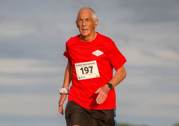 Leven Las Vegas Running Club member Peter Rieu-Clarke who completed his first ever marathon aged 76 at Loch Ness.