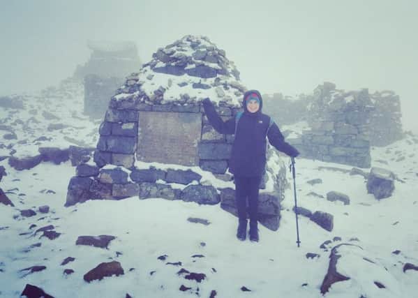 Prezli at the top of Ben Nevis.