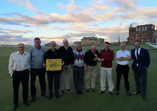 The winning Scottish side, made up of amateur golfers from the St Andrews New Club.