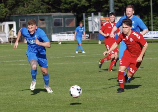 Jack Wilson tries to get in behind the Camelon back line. Picture by Blair Smith.