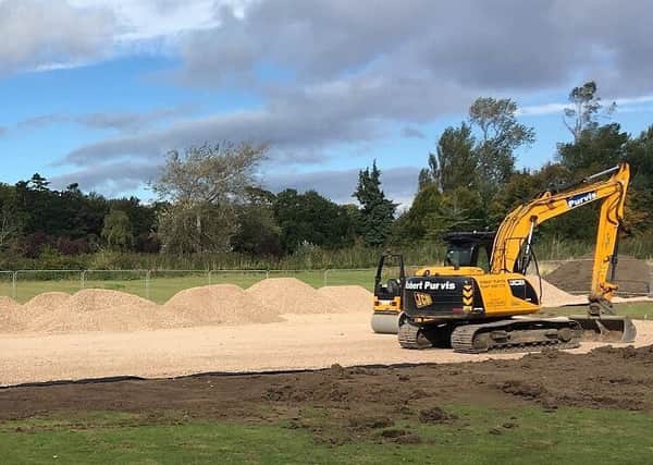 Work has started on the access road which will link the A91 to the proposed new Madras College.