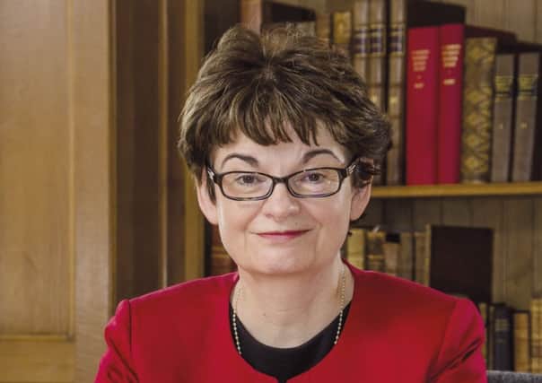Portrait of Professor Sally Mapstone, principal of The University of St Andrews