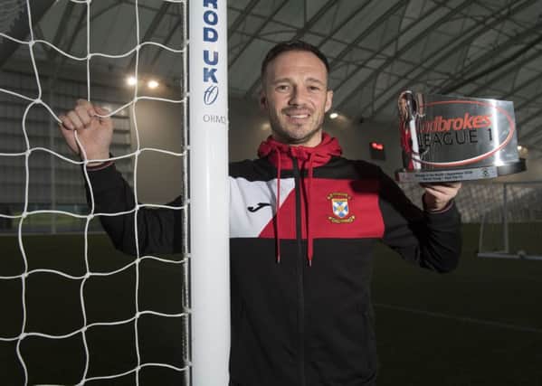 04/10/18
 ORIAM - EDINBURGH
  East Fife manager Darren Young wins the Ladbrokes League One Manager of the Month Award for September