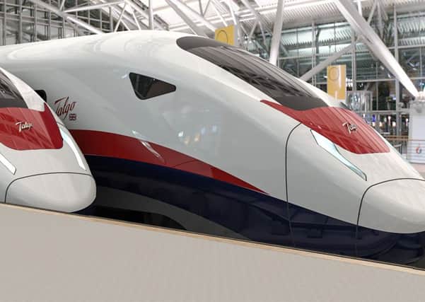 Artists impression of Talgos new AVRIL UK train, that could be
seen on some of Britains future High Speed Railway lines