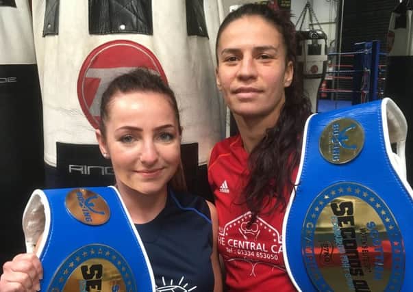 Glenrothes Boxing Club boxers Emma McCulloch and Eftychia Kathopouli