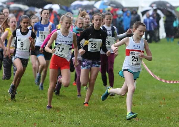 Isla Thoms leads the pack in the relays.
