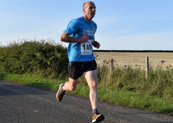 Falkand Trail Runners Bryan Innes who was first finisher at this week's Lochore Meadows parkrun