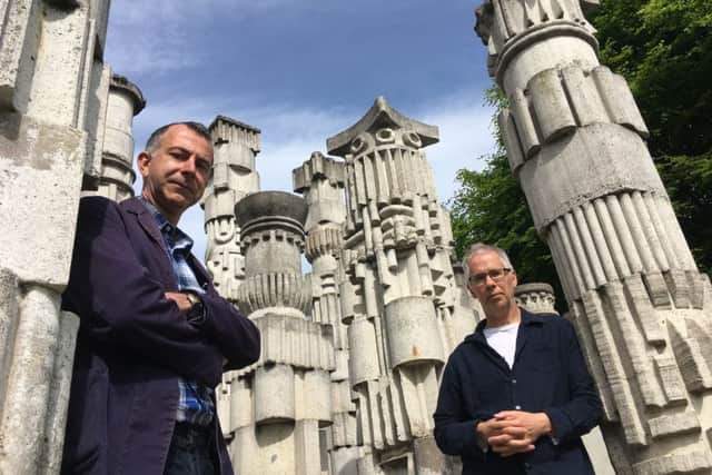 Andrew Demetrius and Jeremy Howard from St Andrews Universary were responsible for the successful exhibition celebrating Goenrothes town art recently.