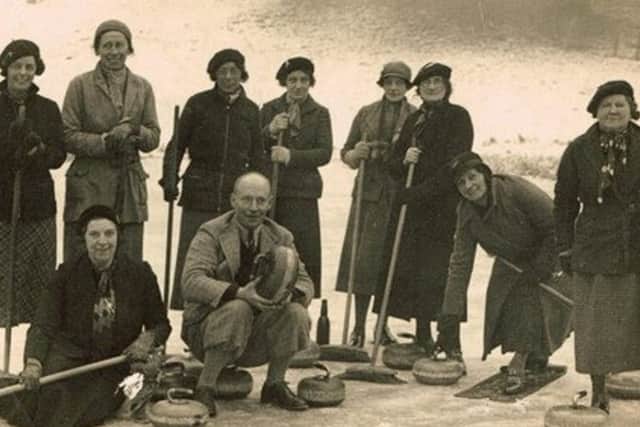 Aberdour Curling Club members onthe ice in 1920.